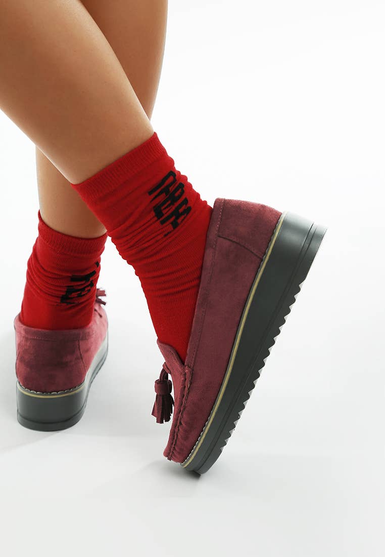 Rag Company - Wholesale Flats/Loafers - Women's - Daiki Platform Lug Sole Tassel Loafers10