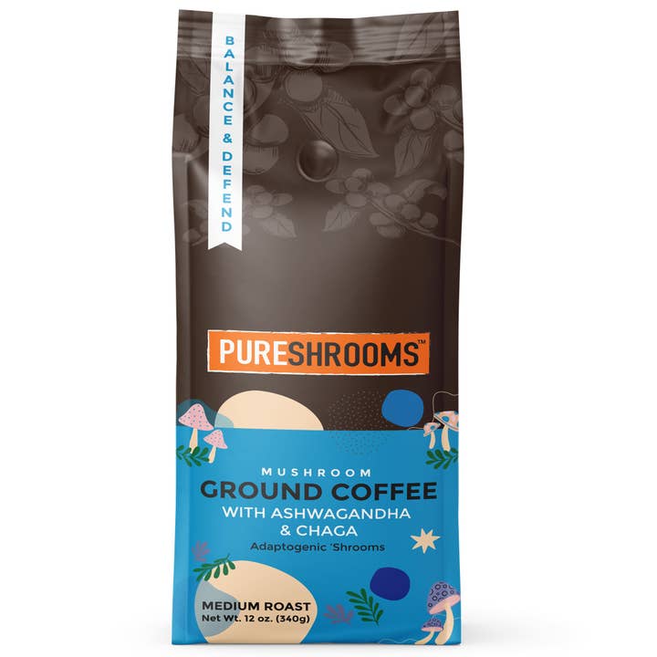 PureShrooms Inc. - Wholesale Ground Coffee - Balance & Defend Mushroom Ground Coffee 340g