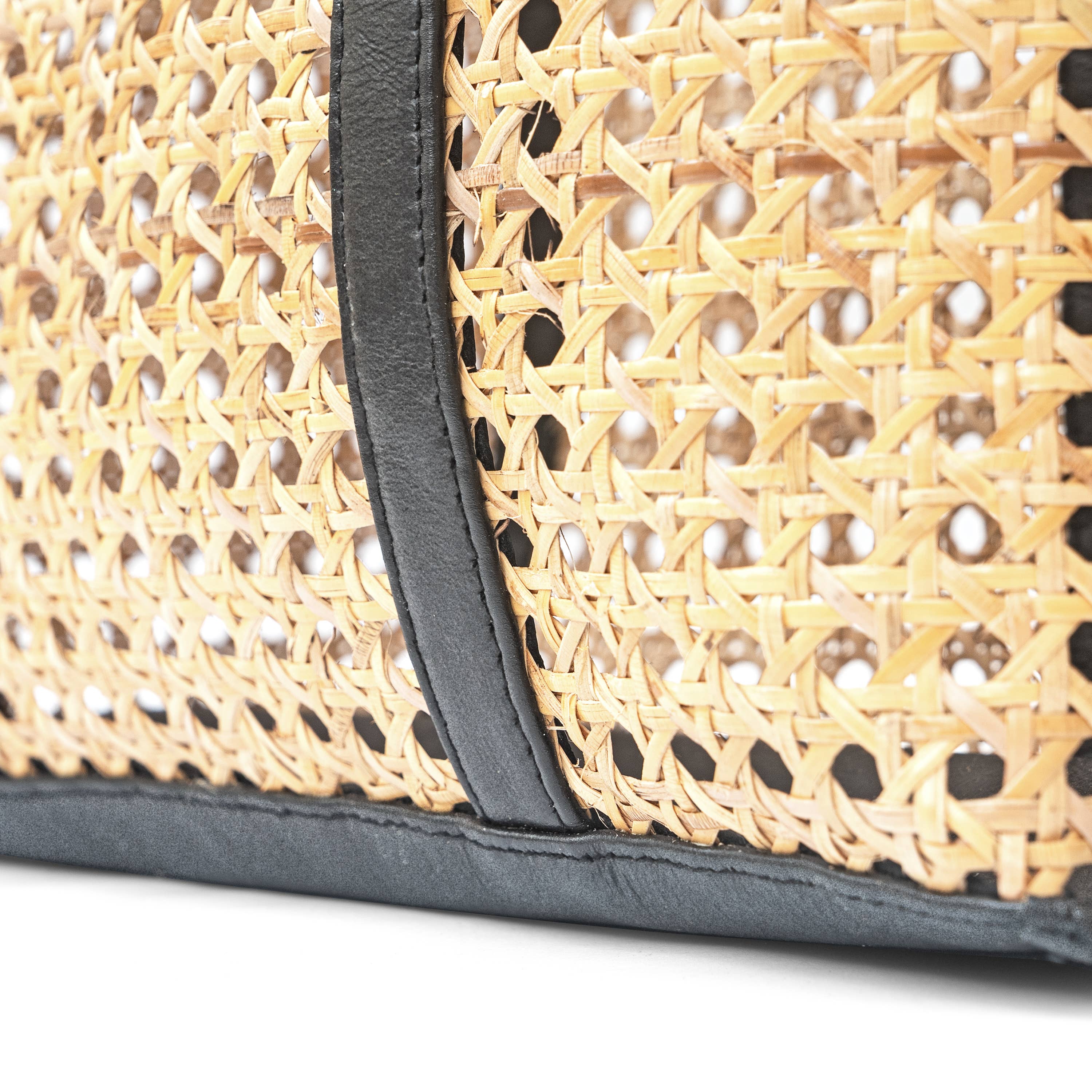 The Artisan and Company - Venta al por mayor Bolsa de asa- Mujer - Bolso grande con correas en forma de bastón de ratán 13