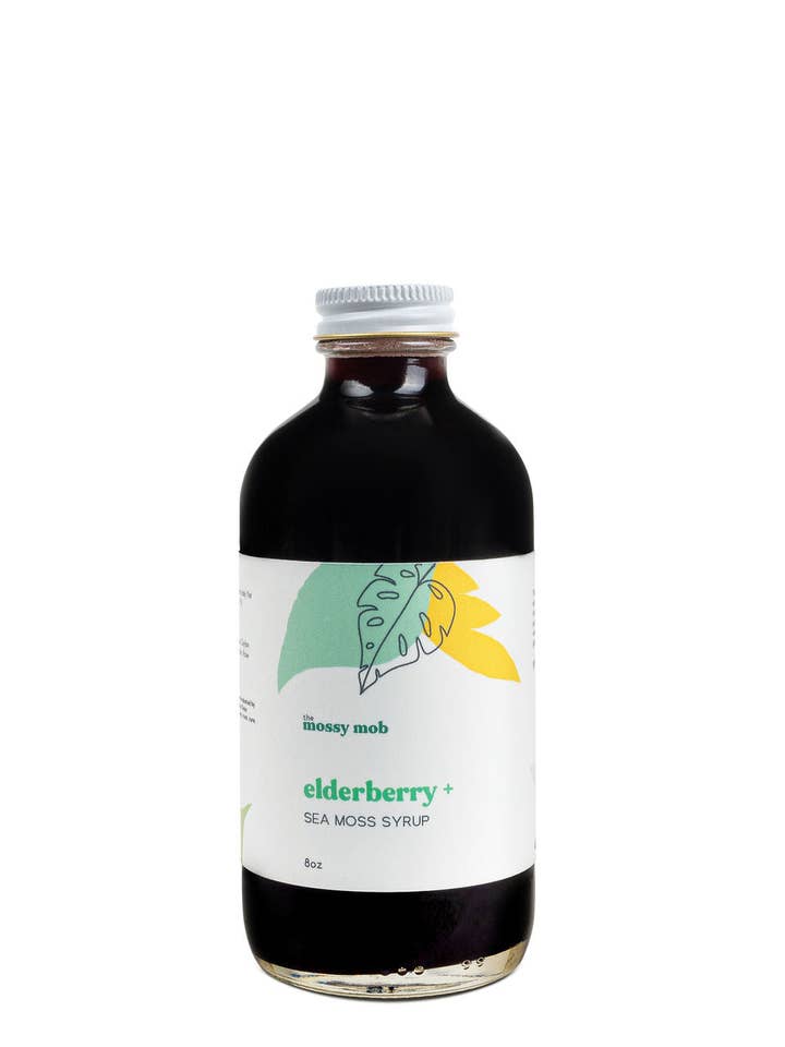 Elderberry + Sea Moss Syrup for wholesale by The Mossy Mob