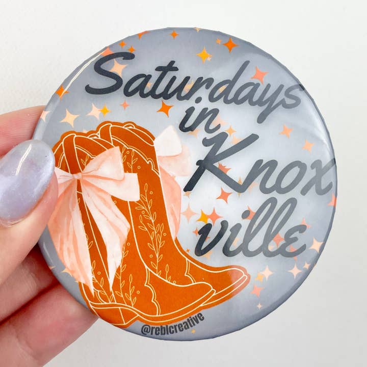 *Boots and Stars - Knoxville - Game Day Button for wholesale by REBL Creative