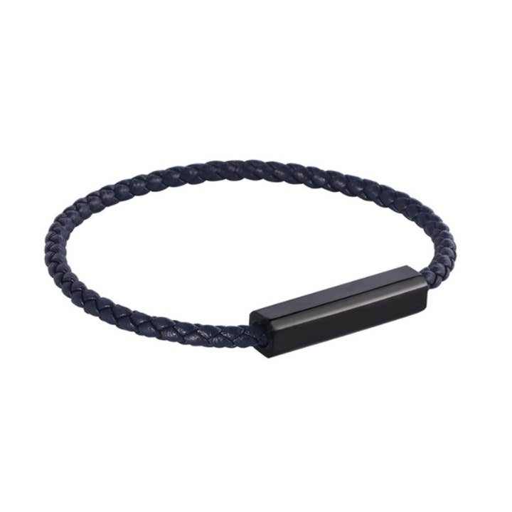 Capri - Black Braided Leather Bracelet for wholesale by Stolen Riches