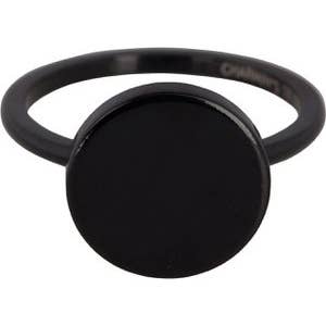 Bague R388 Fashion Seal en acier noir pour la vente par Charmin's Ringen