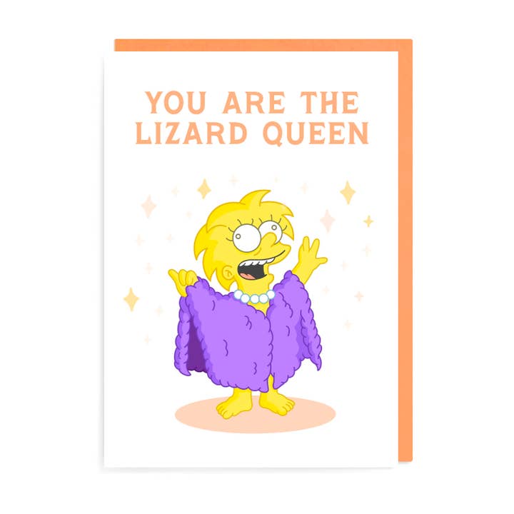 Lisa Lizard Card | The Simpsons for wholesale by URGHH Card Co.