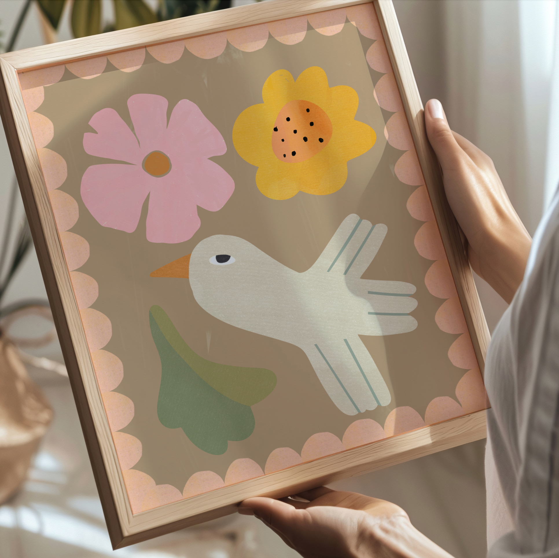 Lara and Kin - Wholesale Art print – Kids & baby - Bird and Flower floral nursery wall art print, kids decor3