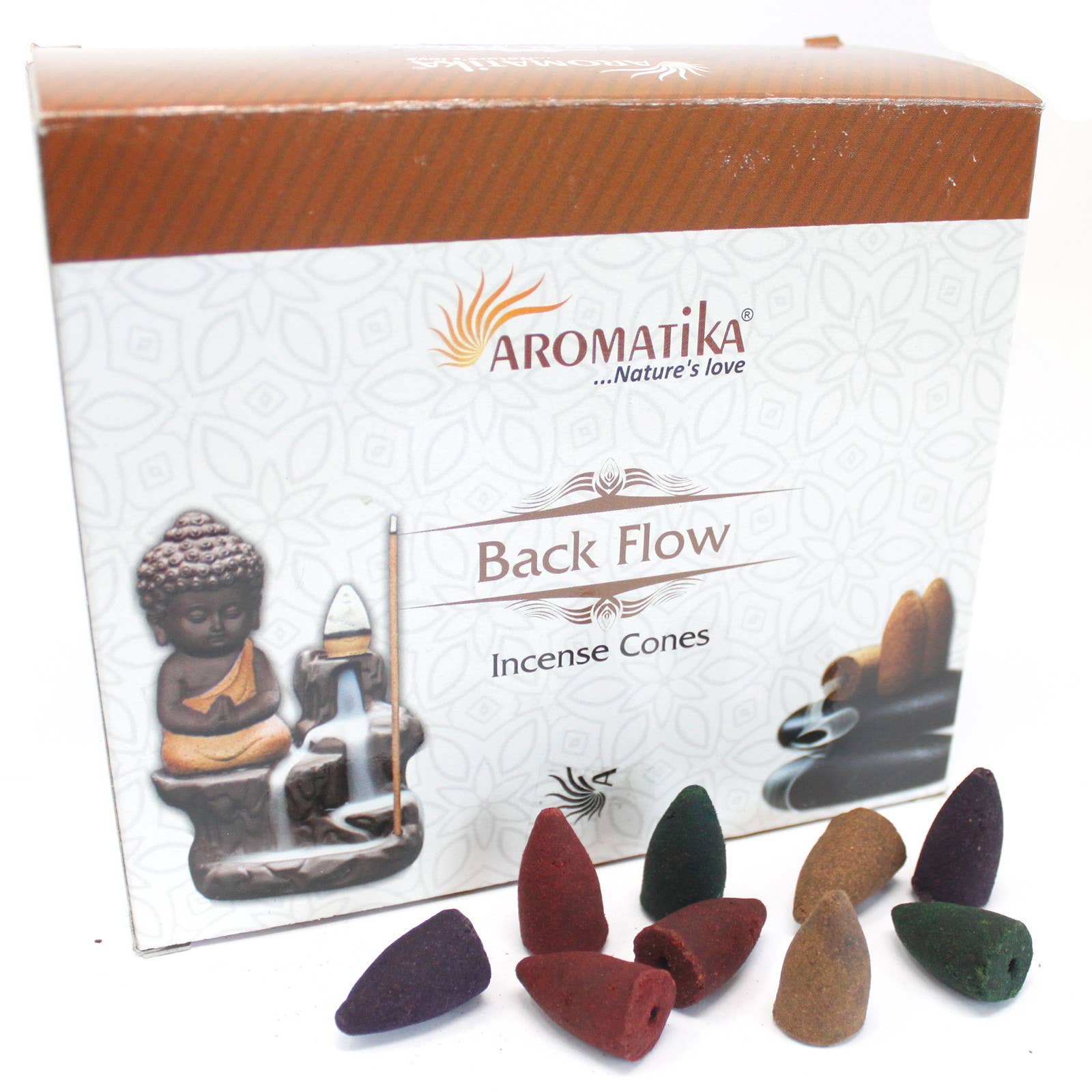 Ancient Wisdom - Vente Encens - Cônes d'encens Aromatica Backflow, 7 charkras2