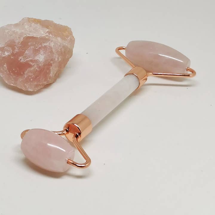 Pink Quartz Face Massage Roller | Lifting & De-Puffing for wholesale by YA BEAUTY