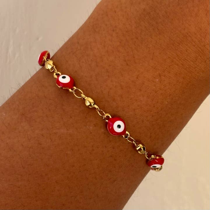 Red Evil Eye Bracelet for wholesale by B Jewels By Brit