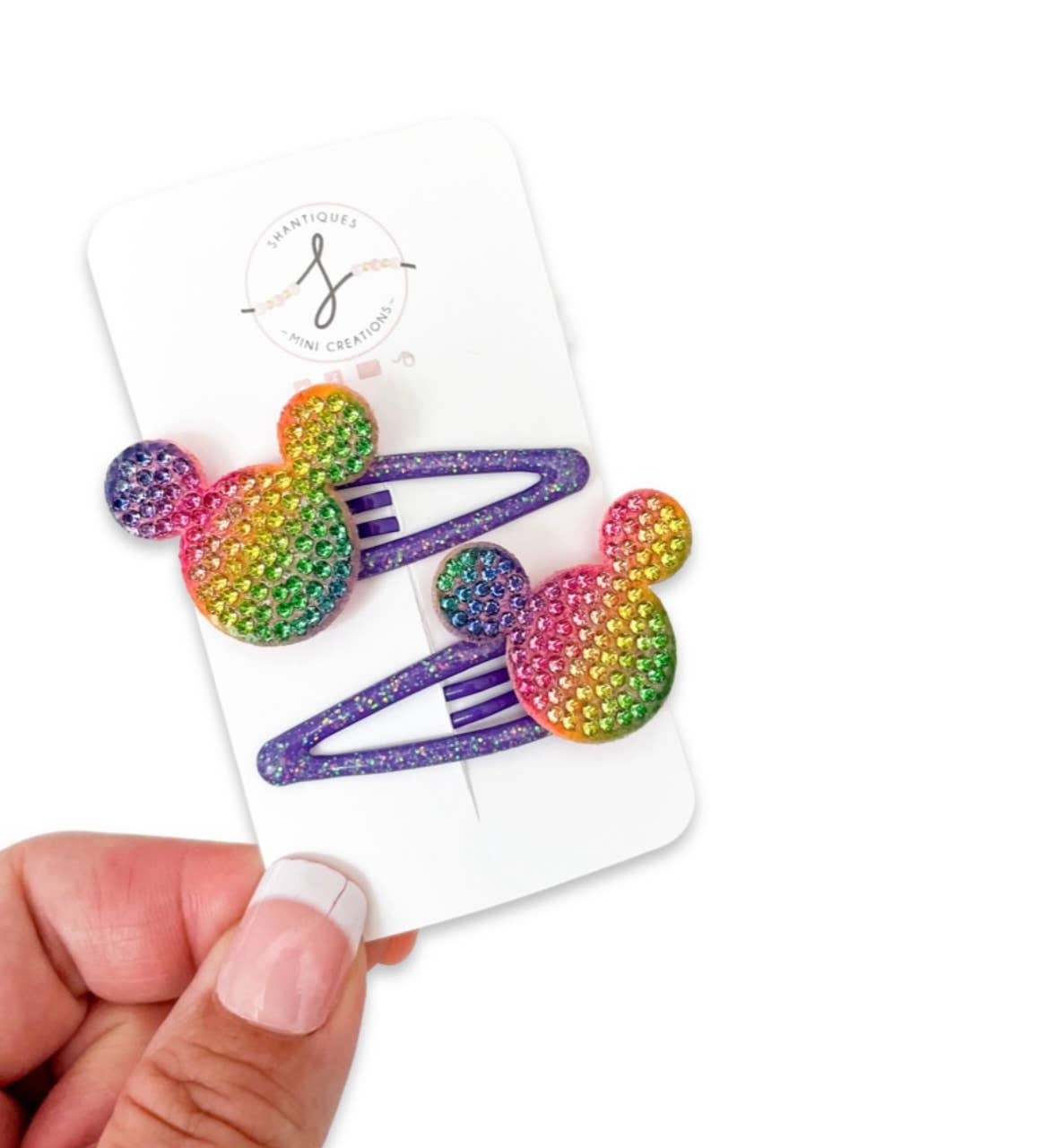 Shantiques Mini Creations - Venta al por mayor Pinzas para el pelo - Niños - Conjuntos completos de Snap Clip - Diversión primaveral2