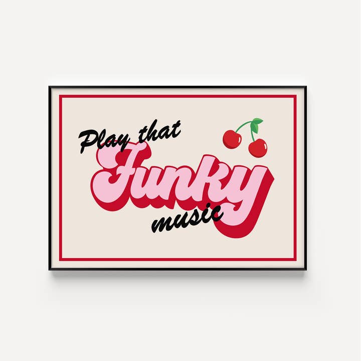 Play That Funky Music Art Print for wholesale by Twisted Rebel Designs