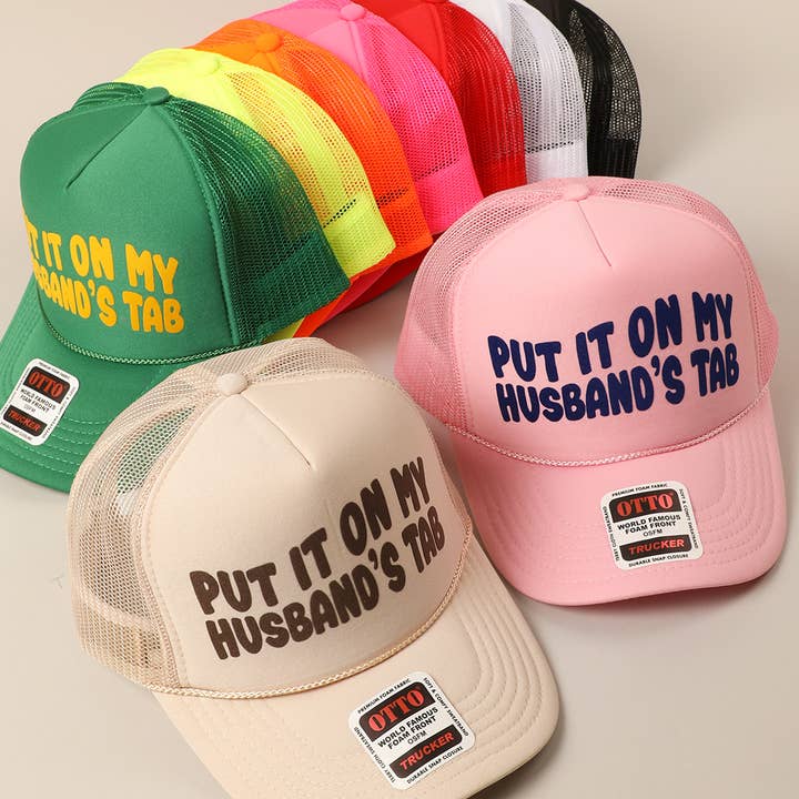 Fashion City - Wholesale Trucker Hat - Women's - Put It On My Husband's Tab Mesh Back Foam Trucker Hat29
