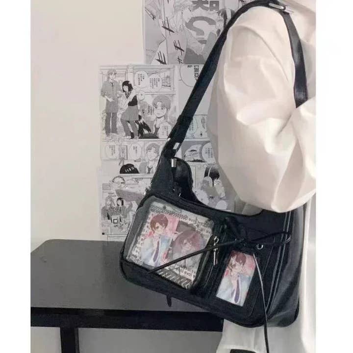 CandBBaby – Großhandel Umhängetasche - Damen – Y2k Harajuku Schultertasche Damen Koreanische Transparente Ita Tasche Schul-Umhängetasche Weibliche Japanische Designer Preppy Handtasche Geldbörse2