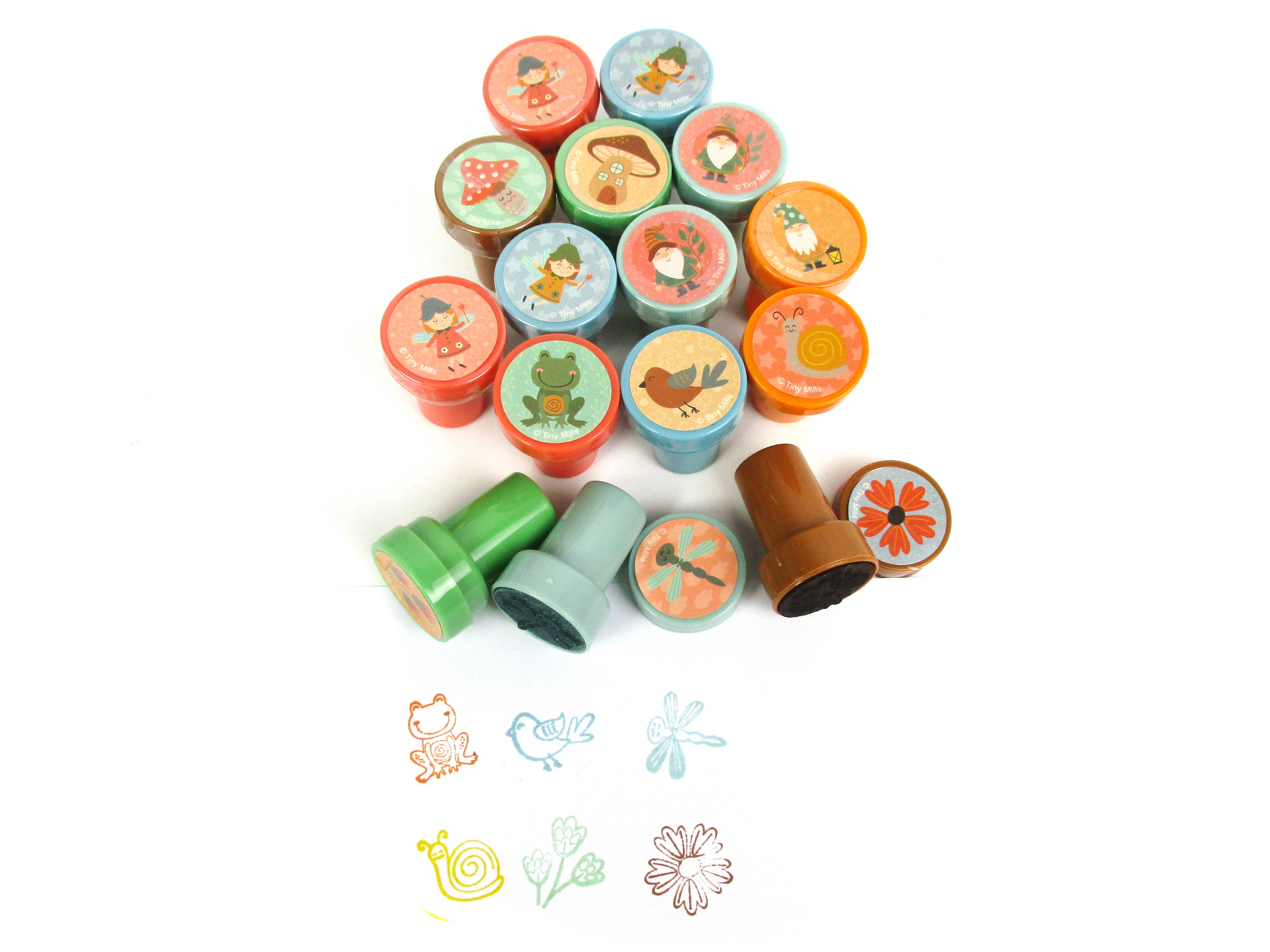 Tiny Mills – wholesale Rubber/decorative stamp – Kids & baby – Garden Gnomes Mushroom Fairies Stampers for Kids2