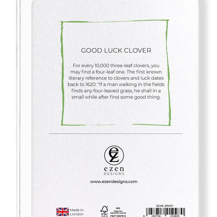 Ezen Trade - Vendita all'ingrosso Biglietti di auguri generici - GOOD LUCK CLOVER: Biglietto di auguri giapponese1