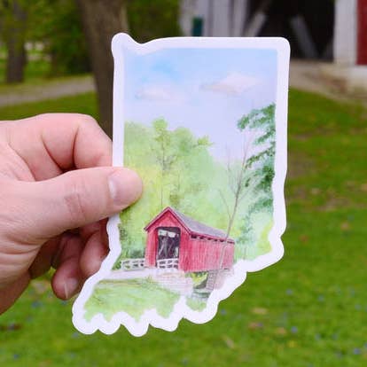 Rachel Alvarez Art - Wholesale Sticker - Indiana Vinyl Sticker - Large0