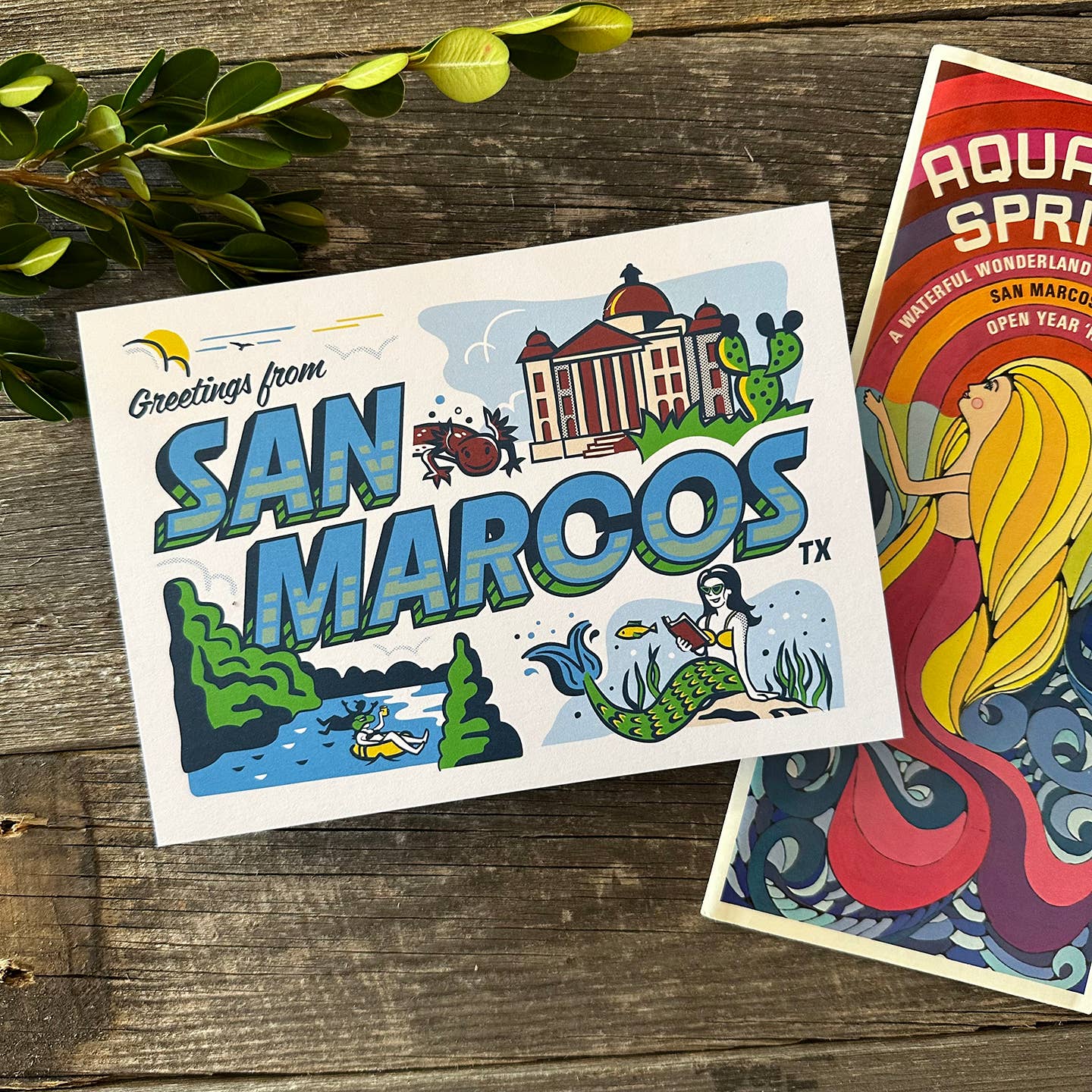 Bryan Spear Studio - Wholesale Postcard - Greetings from San Marcos Postcard1