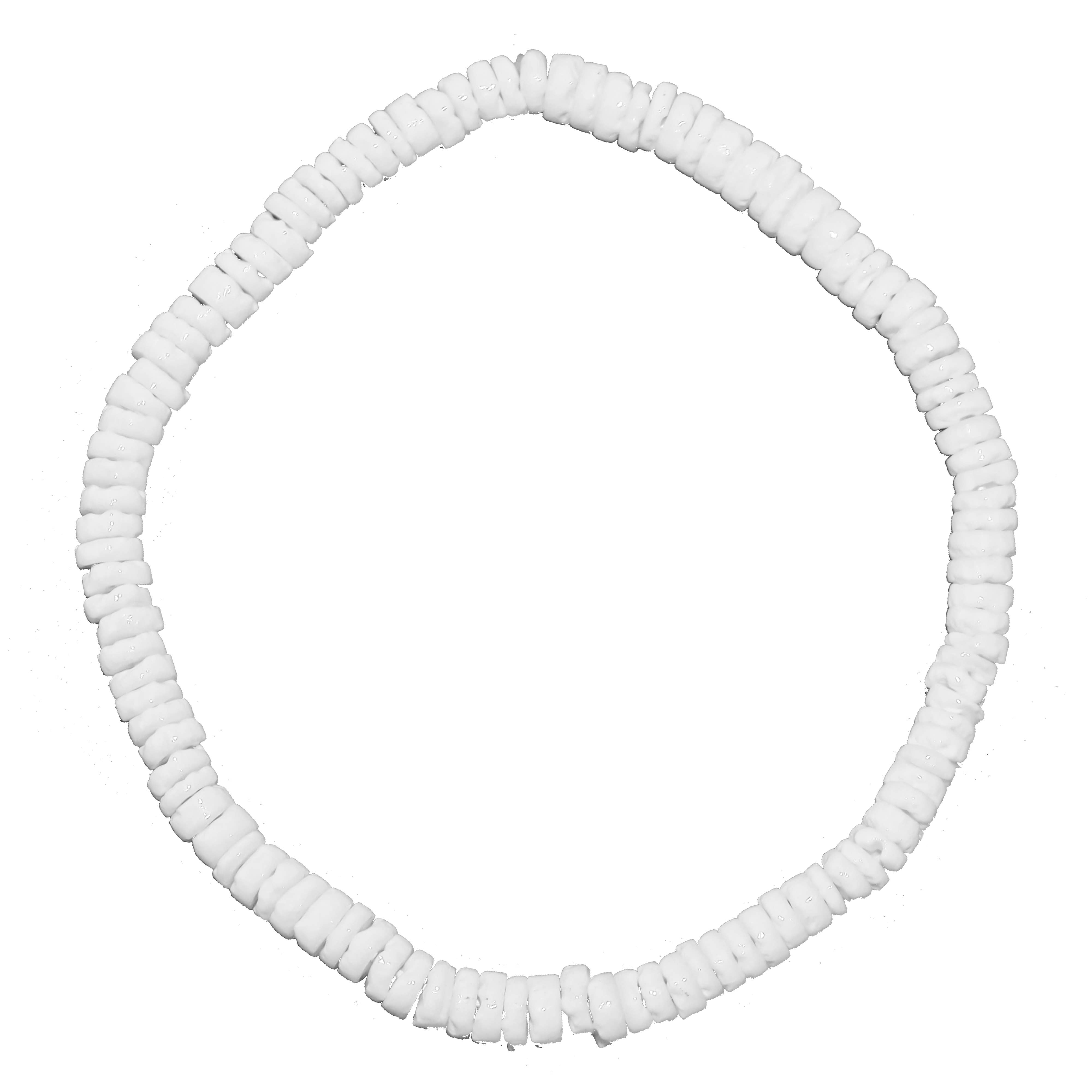 Natalia - Wholesale Beaded Bracelet - Stretch White Puka Shell Bracelet - PC4