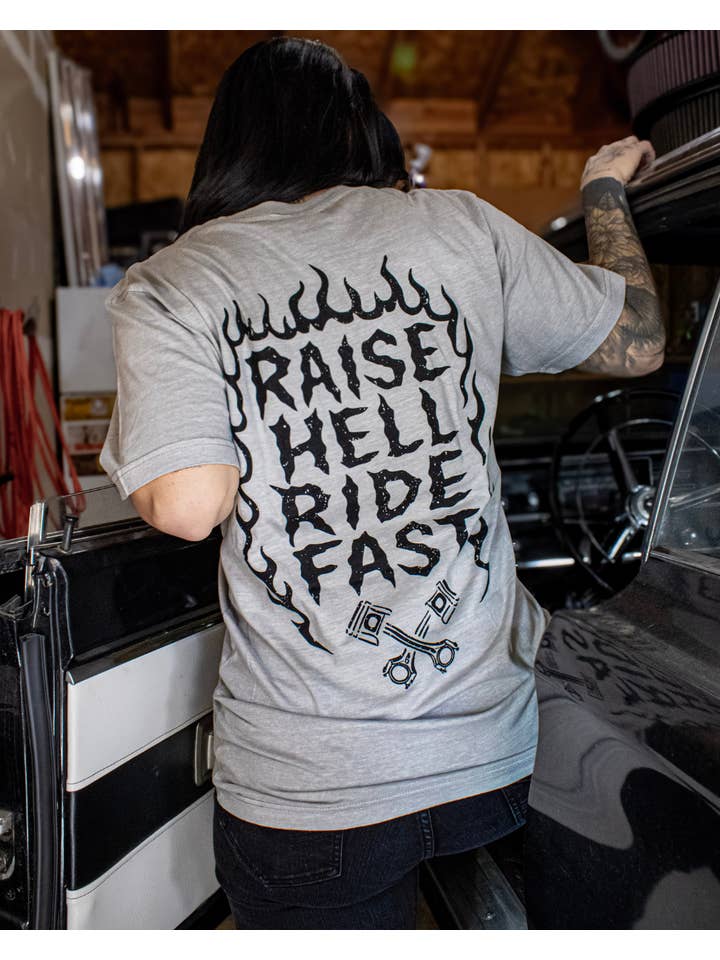 Off Road Vixens Clothing Co. - Wholesale Screen Printed T-Shirt - Women's - Raise Hell Vintage Tee1