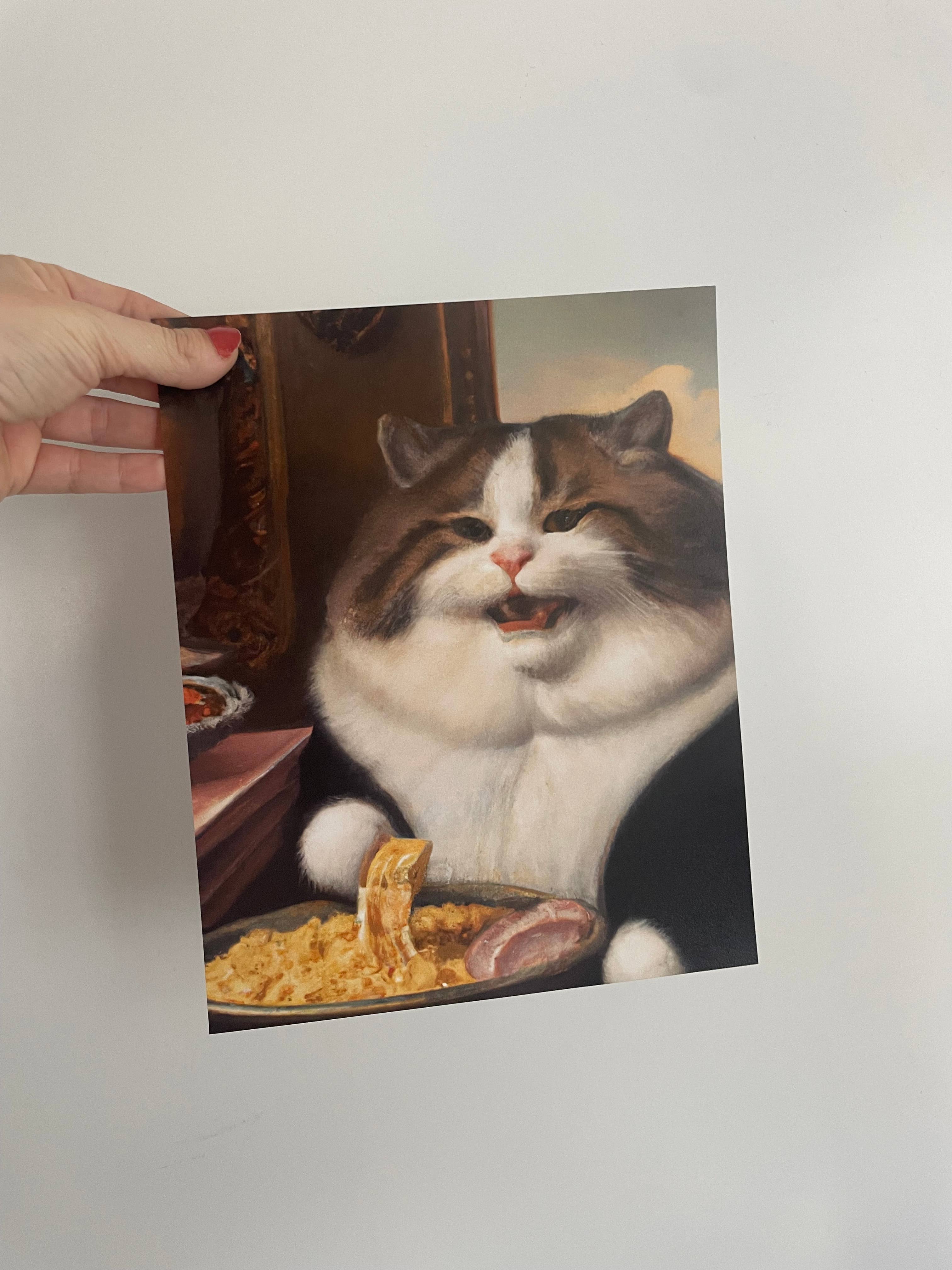 The Wolfshop - Wholesale Art Print - Art Print - Mac & Cheese Kitty Renaissance Fancy Cat Portrai1