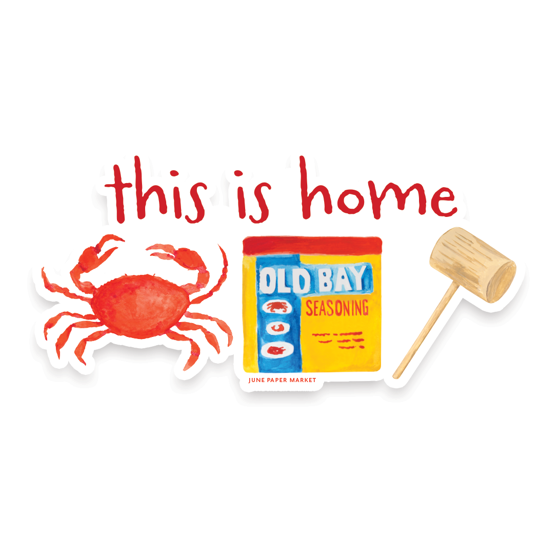June Paper Market - Wholesale Sticker - Maryland Seafood Sticker0