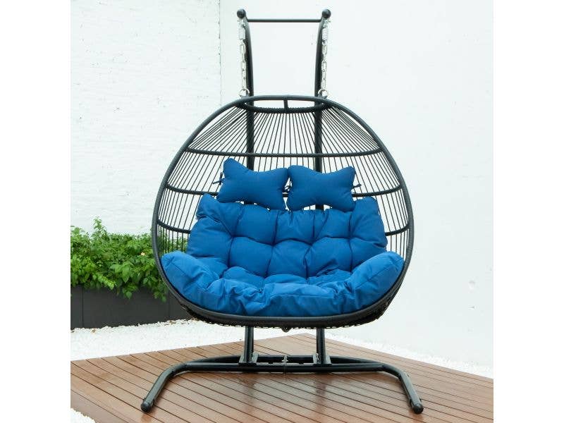 LeisureMod - Wholesale Egg Chair - Wicker 2 Person Double Folding Hanging Egg Swing Chair32