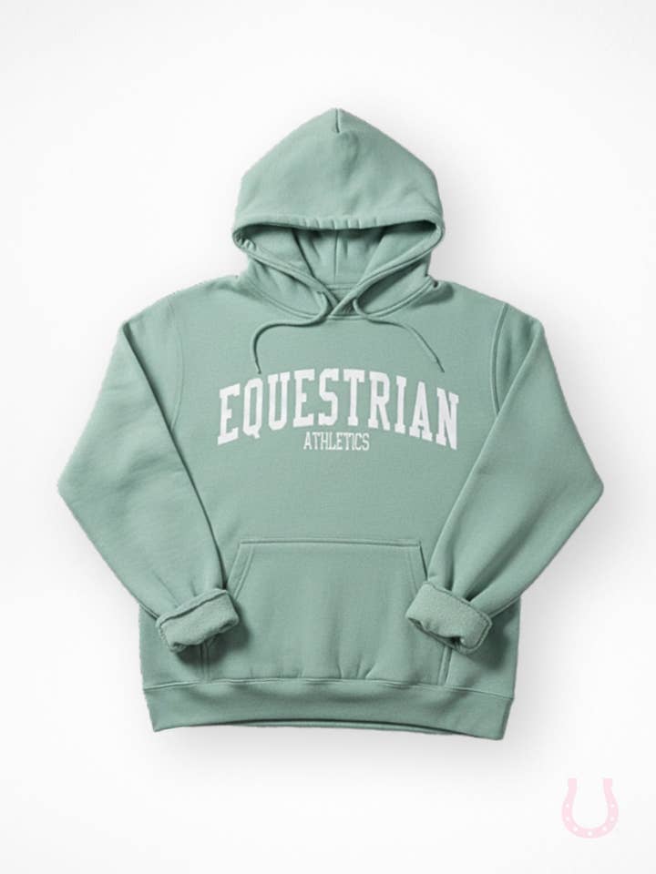Equestrian Athletics hoodie (zeeschuimgroen) voor wholesale door Bridle Up Hope Shop