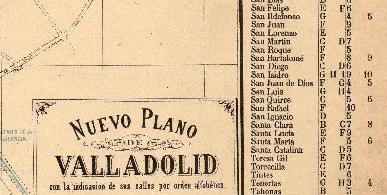 OldCityPrints - Old Maps and Posters - Wholesale Map - Old Map of Valladolid 1906 Spain Espana Mapa de Valladolid | Vintage Map Wall Art Print3