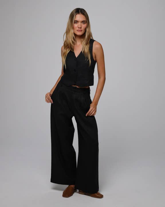 Pantaloni a Vita Alta Juana in Canapa per la vendita all'ingrosso da parte di Juana