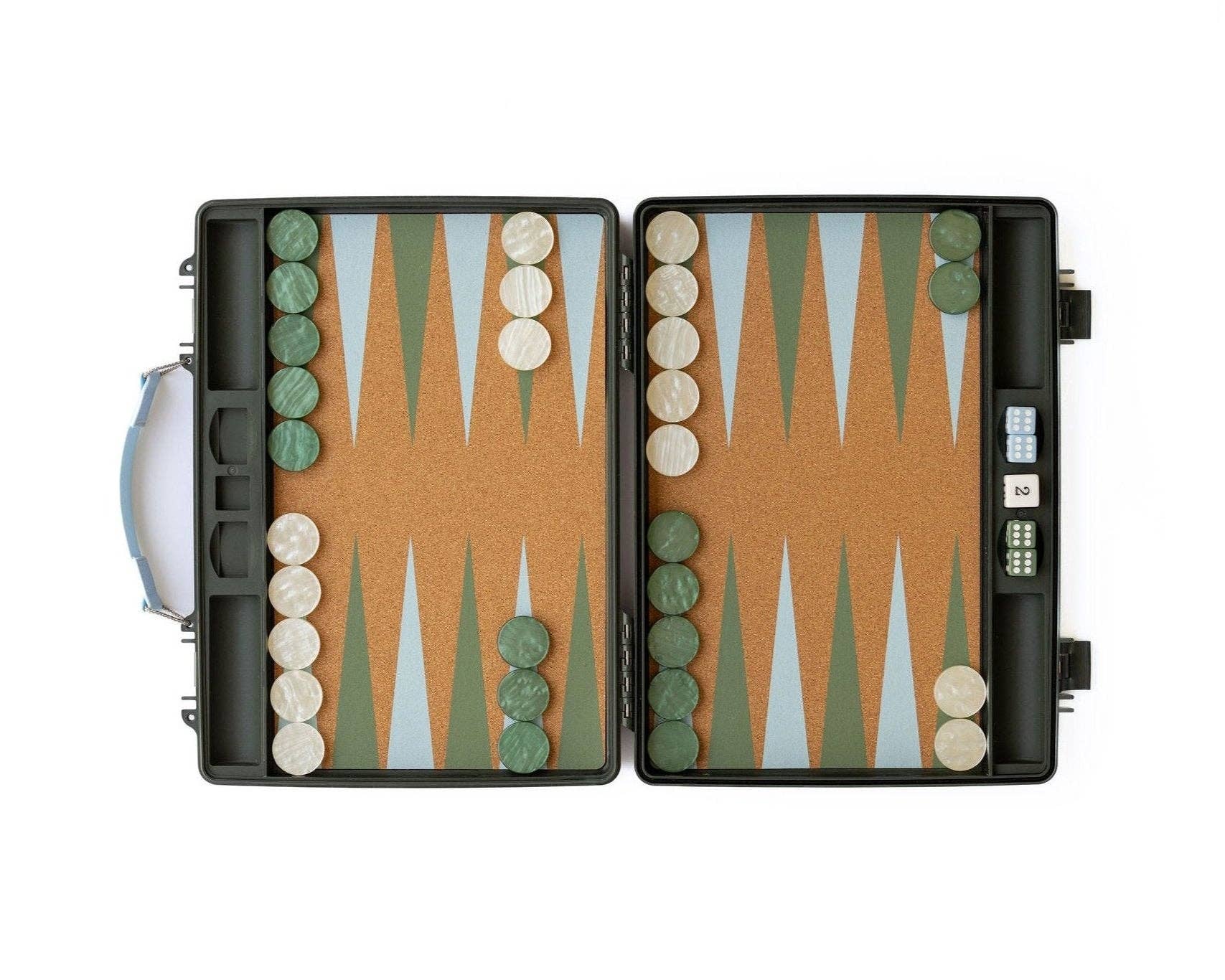 Gammn - Vente Jeux de société - The Board – plateau de backgammon portable et moderne0