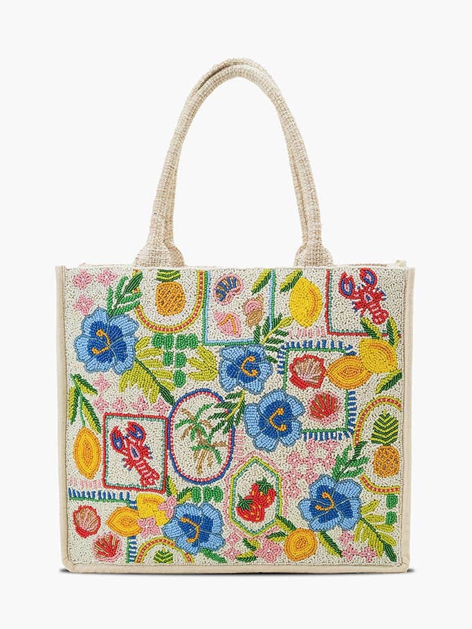 Capri Zest Bolsa tote para libros Limón, Fresa y Hibisco para venta al por mayor de America & Beyond