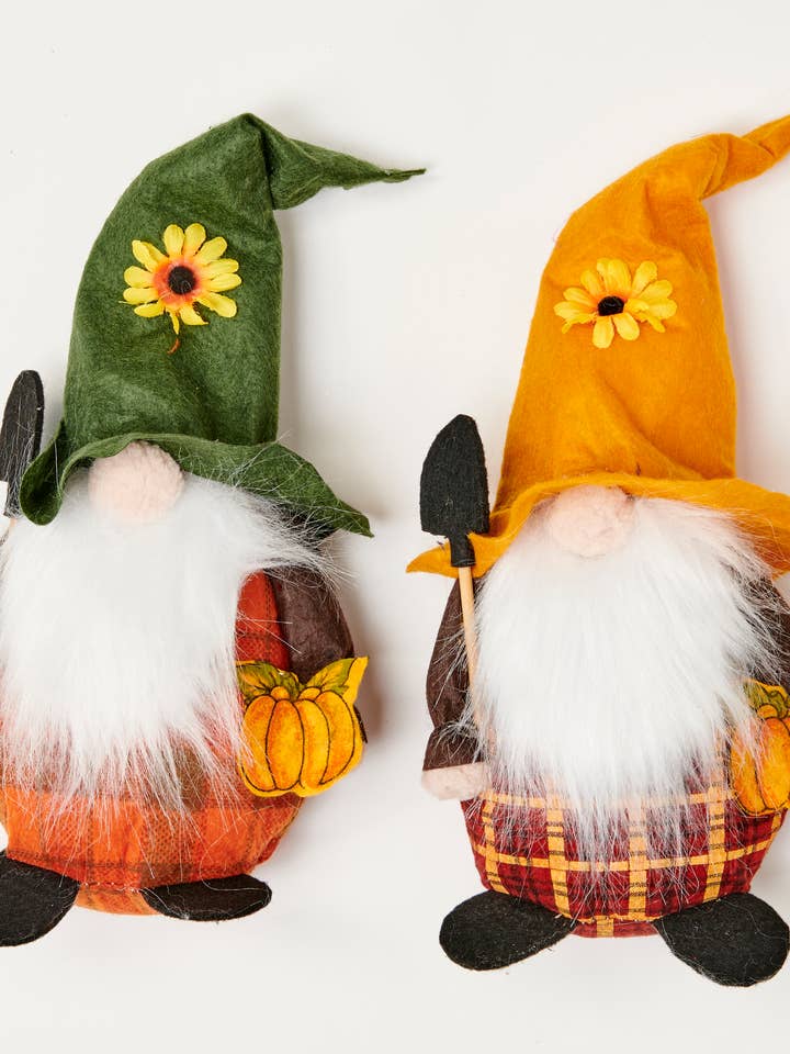 12" Fall Tabletop Gnome With Feet for wholesale by WORTH IMPORTS