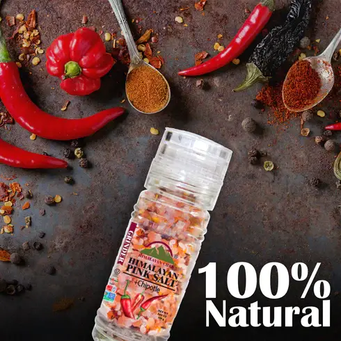 WBM LLC – wholesale Salt & pepper shaker set – Himalayan Chef Pink Salt Grinder, Small Glass Grinder, 4.2oz14