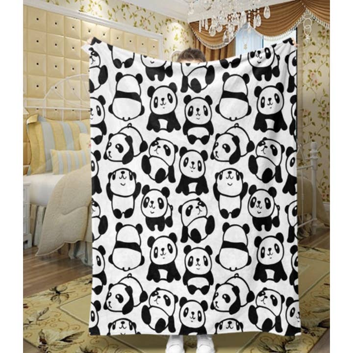 Original Source - Wholesale Throw Blanket - Panda Fleece Throw Blanket
