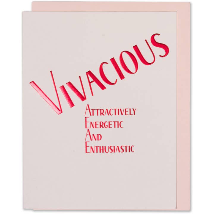 Empowering Friendship Card – Vivacious for wholesale by WowWordZ