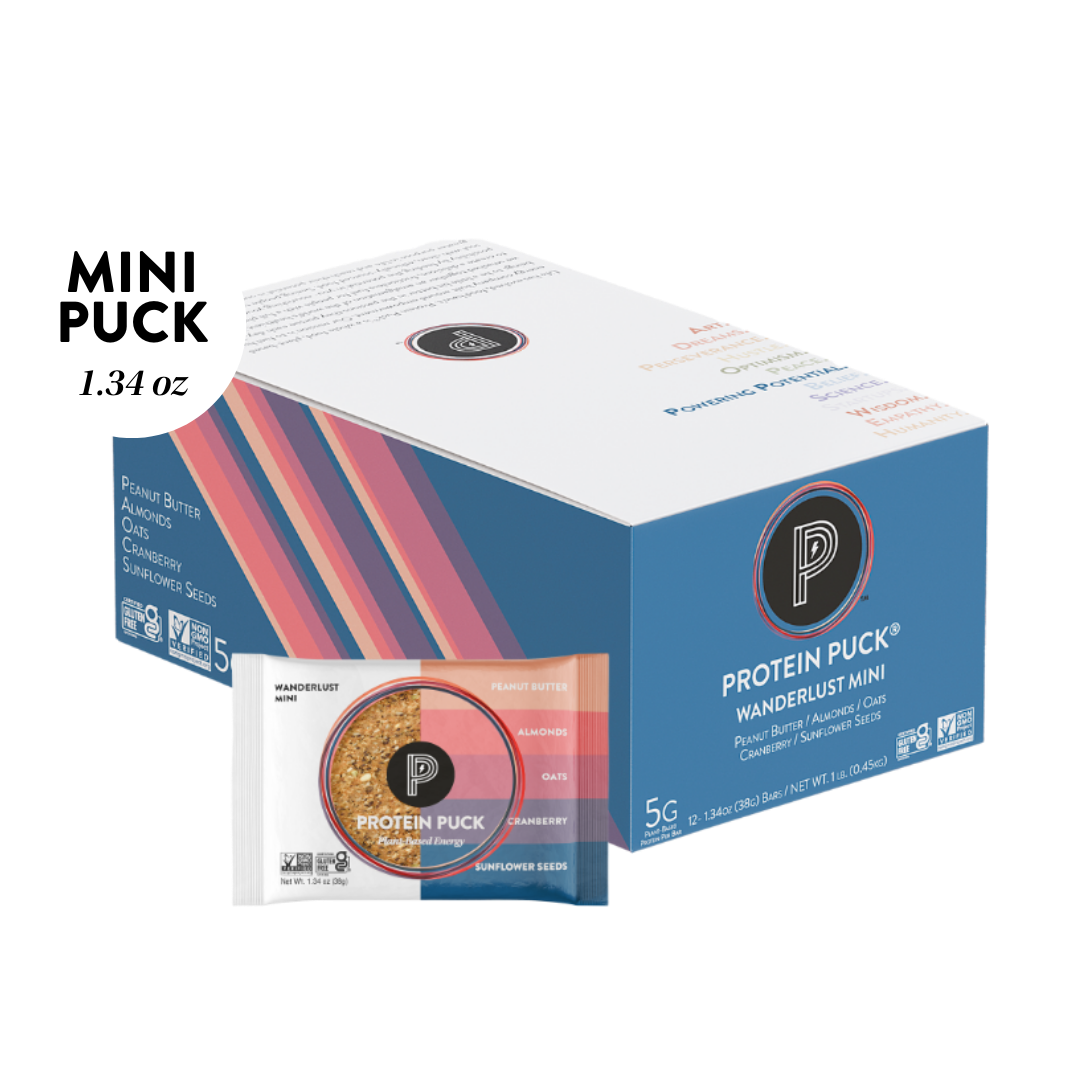 Protein Puck - Wholesale Snack Bar - Wanderlust Mini (Peanut Butter, Cranberry) (12- 1.34oz Bars)1