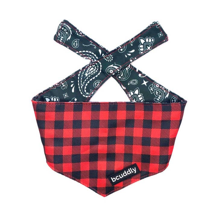 Dog Bandana - Red Plaid for wholesale by bcuddly