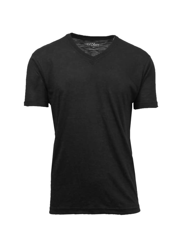 Galaxy By Harvic - Wholesale T-shirt – men's - Men's Slub Yarn V-Neck Tees4