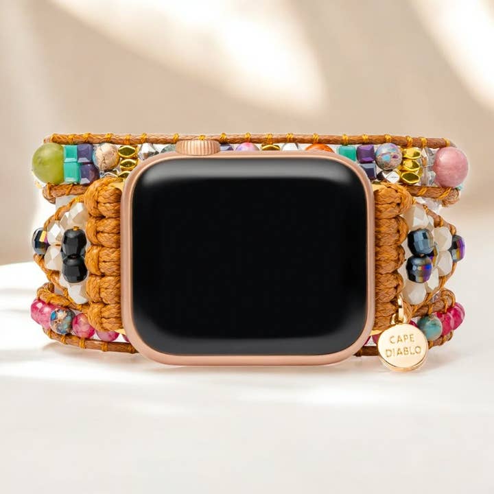 Healing Amethyst Protection Apple Watch Strap for wholesale by Cape Diablo
