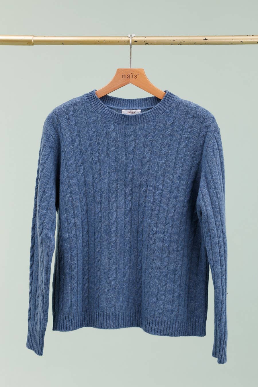 NAÏS PARIS - Wholesale Knit Sweater - Women's - Crew neck cable knit sweater in 100% extra fine merino wool3