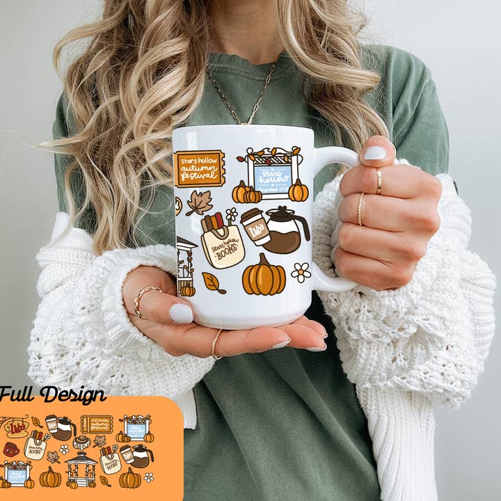 Caneca de Café de 15 oz do Luke's Fall Diner por atacado de The Sweet Starling Co
