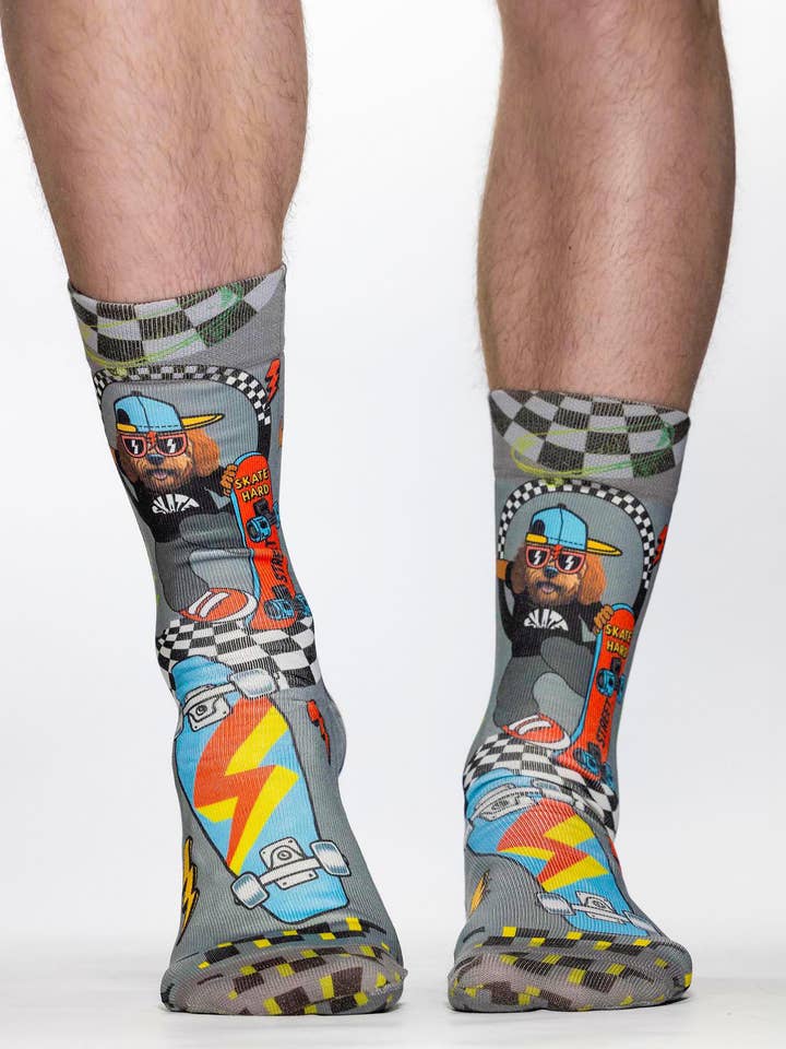 Street Dog Man Sock for wholesale by Wigglesteps
