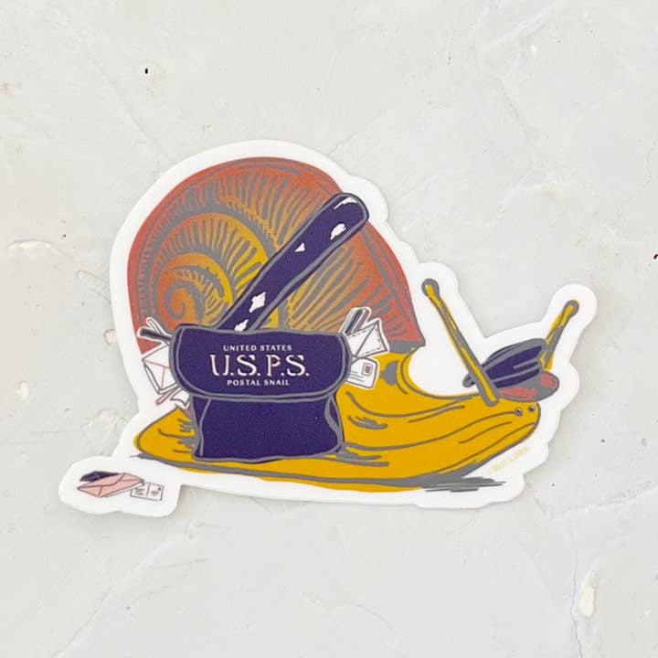 Postal Snail Sticker for wholesale by Belle & Union
