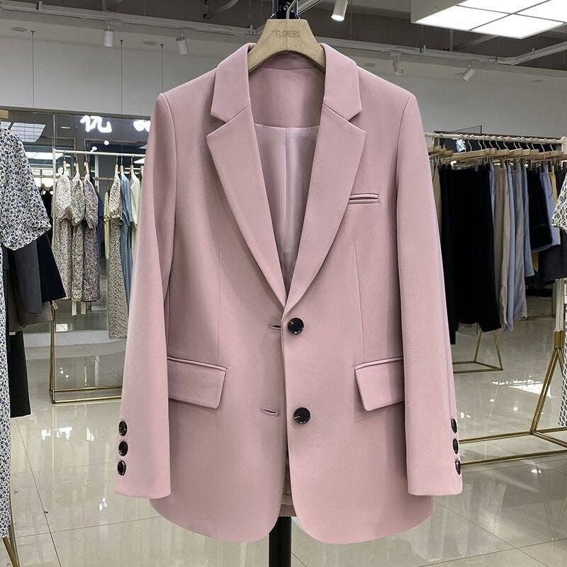 Plush Looks – wholesale Blazer - Dam – Casual blazer med lös passform i enfärgat utförande2