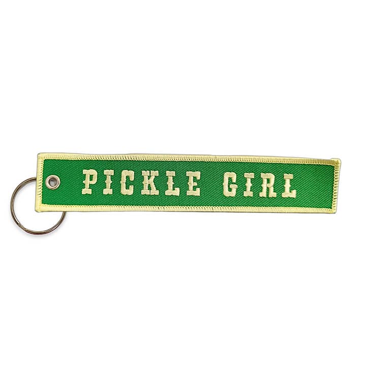 Lucky Goods Paper – wholesale Nyckelringar - Dam – Pickle Girl Broderad Nyckelring1