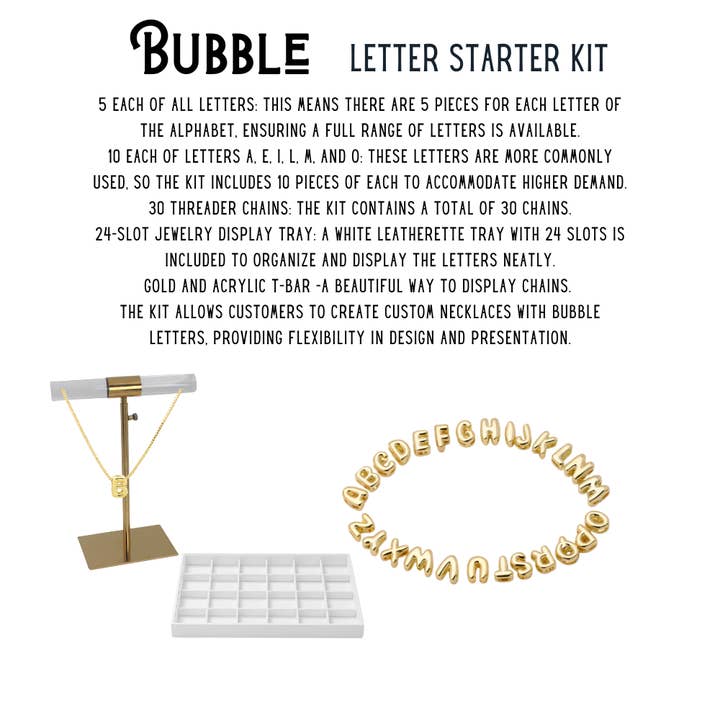 Bubble Letter Necklace Kit ~ Deep South Originals for wholesale by Deep South Originals Inc.