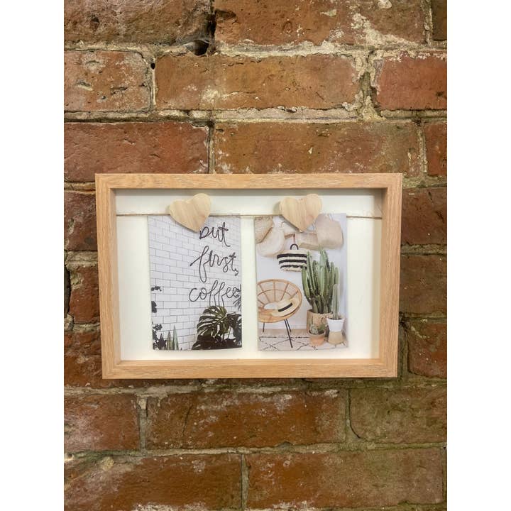 Geko Products - Wholesale Picture Frame - Two Heart Peg 4x6" Photo Frame