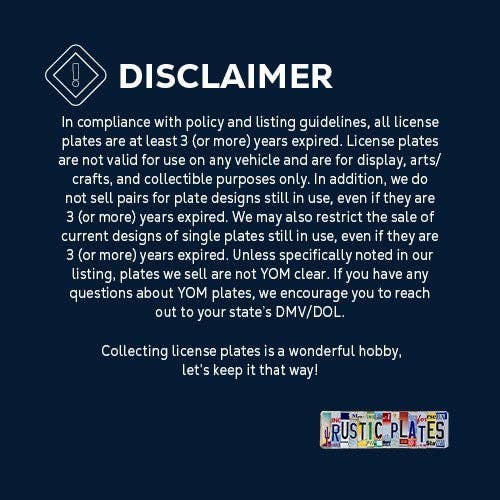 RusticPlates – Großhandel Schilder – 1967 Indiana Nummernschild3