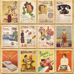 Victorian Valentine Postcard Book - 30 Unique Vintage Postcards