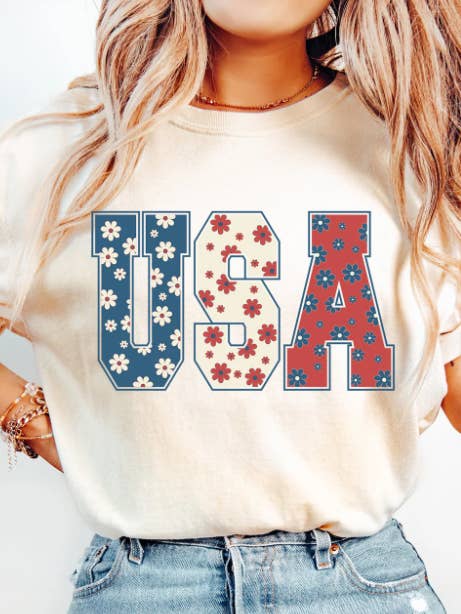 Blomsterbluse til 4. juli for engroshandel hos Boho Bloom Emporium