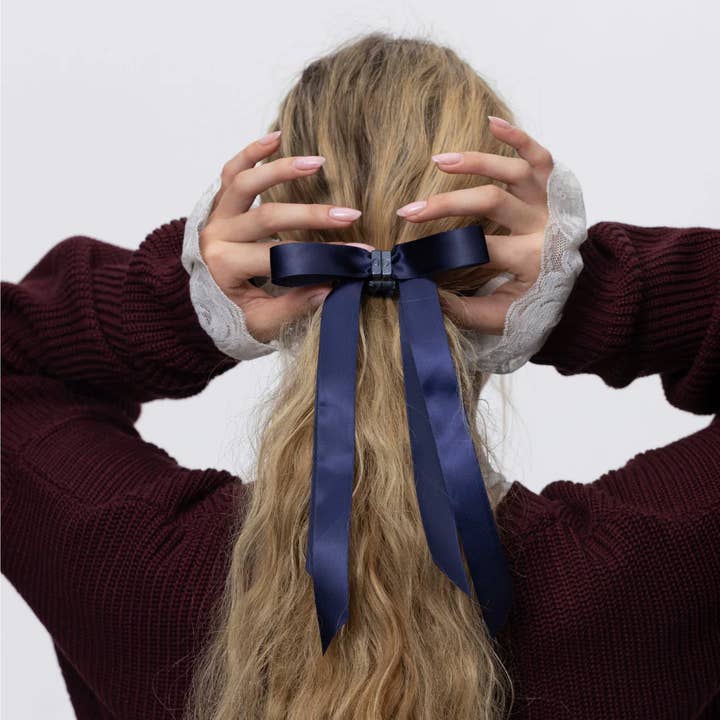 DAFNI KLIX - THE BOW - Navy for wholesale by DAFNI